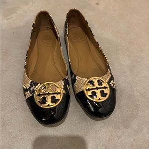 Tory Burch snake skin flats